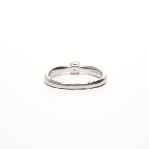 TIFFANY&Co. Lucida Diamond 0.21 Carat Platinum Pt950 JP#10 Ring Silver WS26194