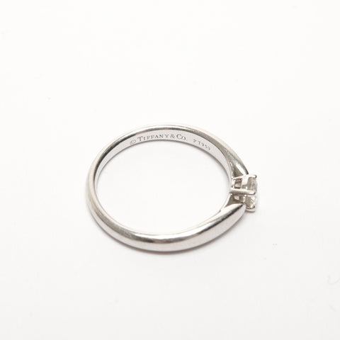 TIFFANY&Co. Lucida Diamond 0.21 Carat Platinum Pt950 JP#10 Ring Silver WS26194