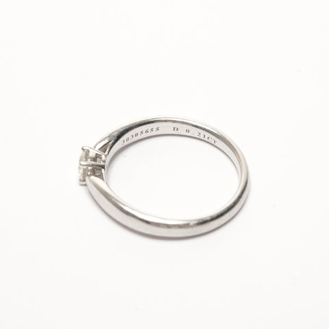 TIFFANY&Co. Lucida Diamond 0.21 Carat Platinum Pt950 JP#10 Ring Silver WS26194