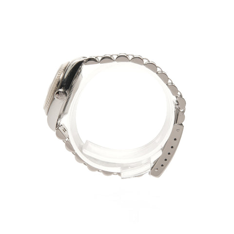 ROLEX Datejust 26 179174NG Black Shell K18WG/Stainless Steel Mechanical Automatic Diamond Watches Silver WS26195