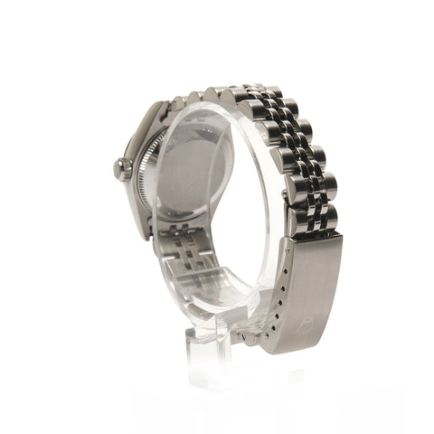 ROLEX Datejust 26 179174NG Black Shell K18WG/Stainless Steel Mechanical Automatic Diamond Watches Silver WS26195