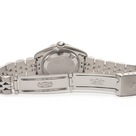 ROLEX Datejust 26 179174NG Black Shell K18WG/Stainless Steel Mechanical Automatic Diamond Watches Silver WS26195