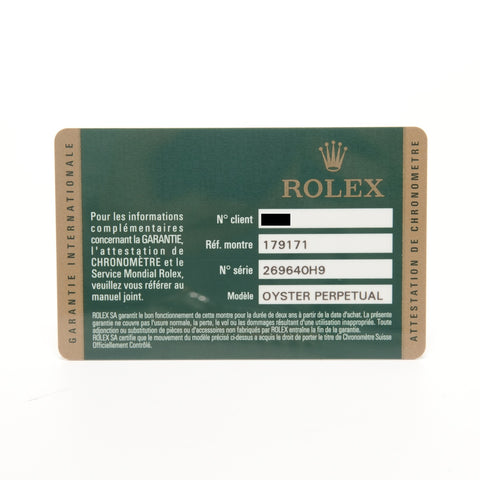 ROLEX 179171G Datejust Pink Gold K18PG Diamond Watches Silver WS26196