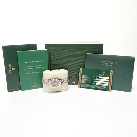 ROLEX 179171G Datejust Pink Gold K18PG Diamond Watches Silver WS26196