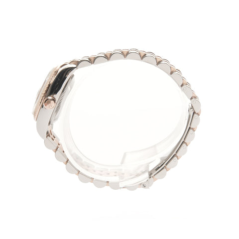 ROLEX 179171G Datejust Pink Gold K18PG Diamond Watches Silver WS26196