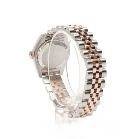 ROLEX 179171G Datejust Pink Gold K18PG Diamond Watches Silver WS26196