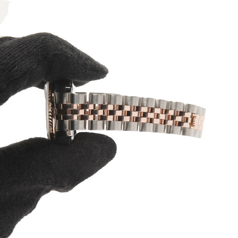 ROLEX 179171G Datejust Pink Gold K18PG Diamond Watches Silver WS26196