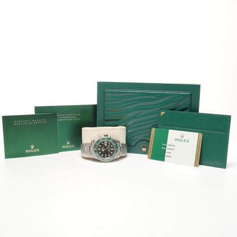 ROLEX Submariner Date 116610LV Random Serial Green Watches Silver WS26197