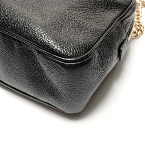 GUCCI Soho 链条皮革 308983 单肩包黑色 WS26203