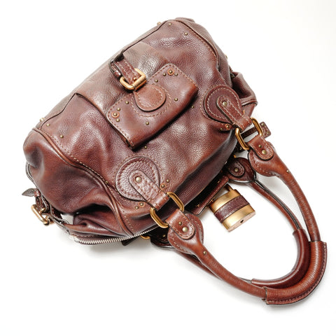 Chloe Paddington 皮革波士顿包 单肩包 棕色 WS26206