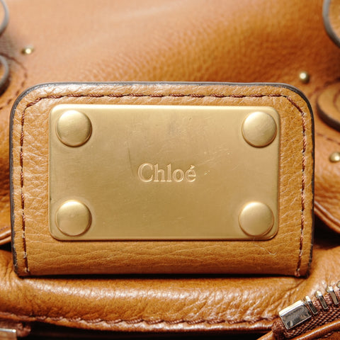 Chloe Paddington 皮革波士顿包 单肩包 棕色 WS26207