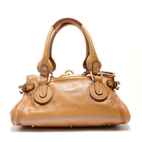 Chloe Paddington 皮革波士顿包 单肩包 棕色 WS26207