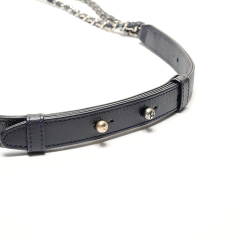 CHANEL Gabriel de Tweed Logo No. 24 2017-2018 单肩包 海军蓝 WS26209