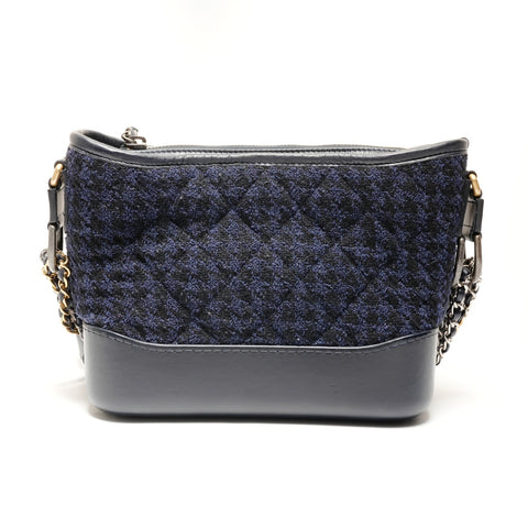 CHANEL Gabriel de Tweed Logo No. 24 2017-2018 单肩包 海军蓝 WS26209
