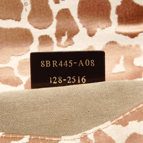 FENDI Leopard Pattern One Belt Canvas 8BR445 Umhängetasche Braun WS26210