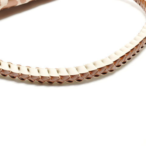 FENDI Leopard Pattern One Belt Canvas 8BR445 Umhängetasche Braun WS26210