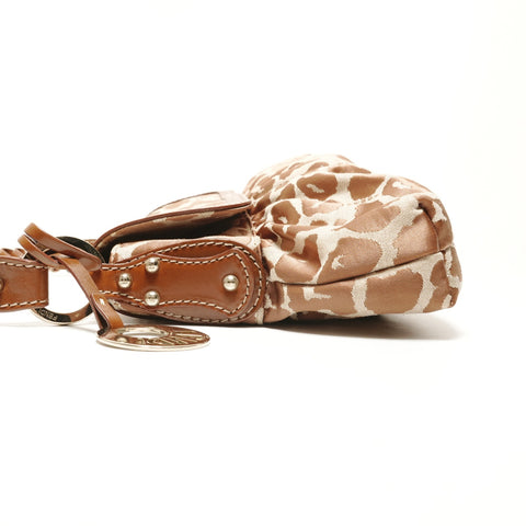FENDI Leopard Pattern One Belt Canvas 8BR445 Umhängetasche Braun WS26210