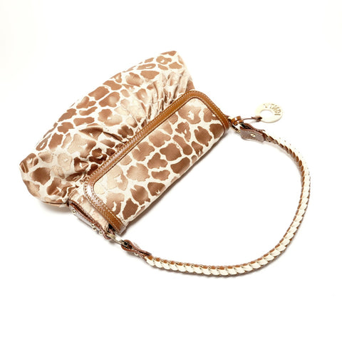 FENDI Leopard Pattern One Belt Canvas 8BR445 Umhängetasche Braun WS26210