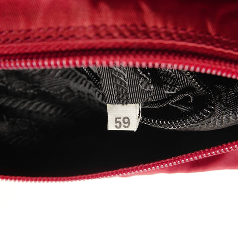 PRADA Nylon Messenger Bag Umhängetasche Rot WS26211