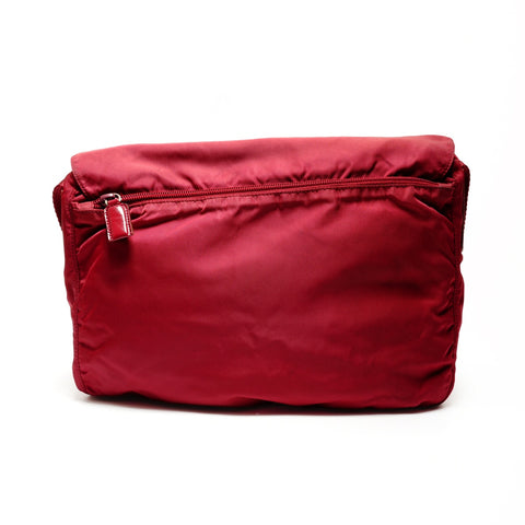 PRADA Nylon Messenger Bag Umhängetasche Rot WS26211