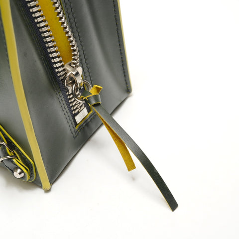 BALENCIAGA Paper Mini A6 Leather 2way Handbag green WS26212