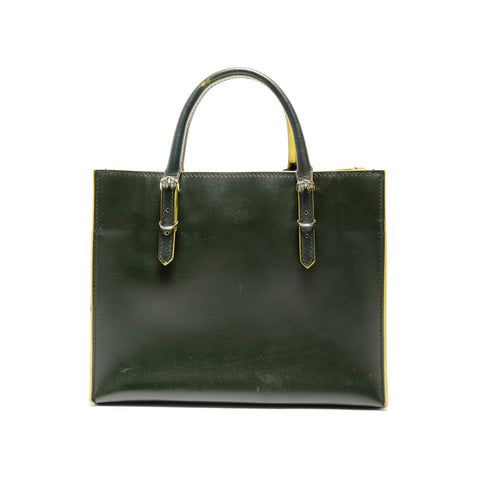 BALENCIAGA Paper Mini A6 Leather 2way Handbag green WS26212