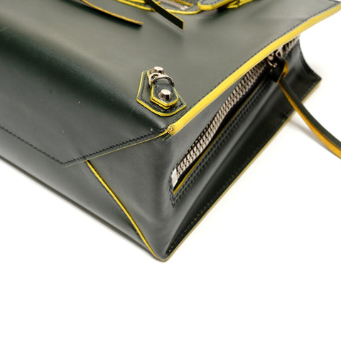BALENCIAGA Paper Mini A6 Leather 2way Handbag green WS26212