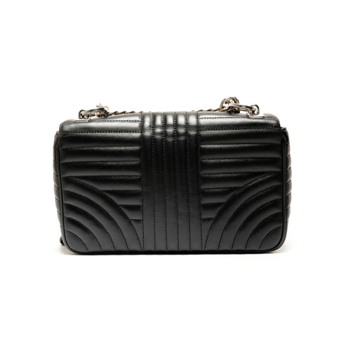 PRADA Leather Diagram Chain Camera Bag Shoulder Bag black WS26213