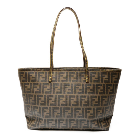 FENDI PVC Zucchino Tote 8BH198 Tote Bag Brown WS26214