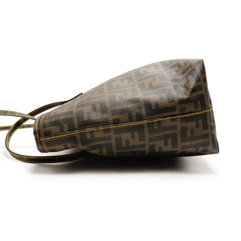 FENDI PVC Zucchino Tote 8BH198 Tote Bag Brown WS26214