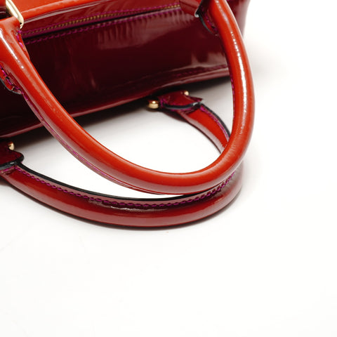 LOEWE Patent Leather Anagram Amazona 28 Handbag Red WS26215