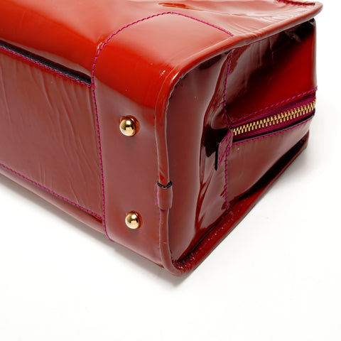 LOEWE Patent Leather Anagram Amazona 28 Handbag Red WS26215