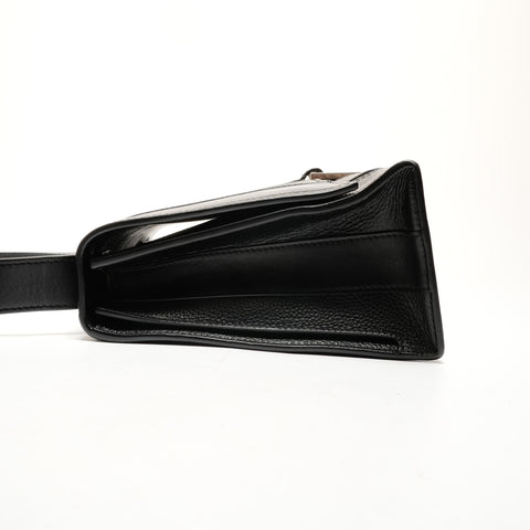 BALENCIAGA Leather Hourglasses Shoulder Bag black WS26216