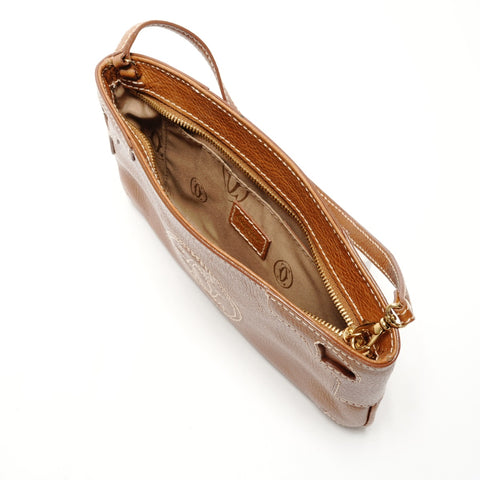 CARTIER 皮革小袋 Marcello de Pouch 手提包 棕色 WS26219