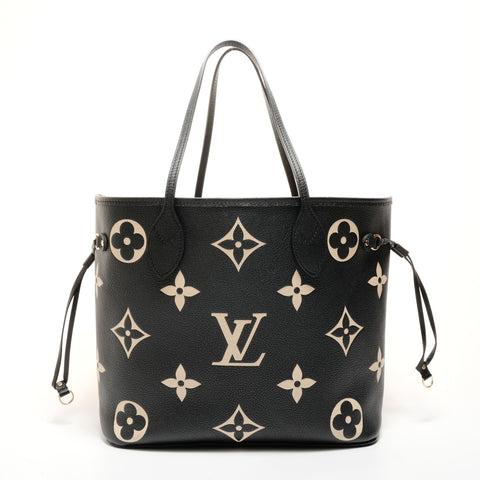 LOUIS VUITTON Neverfull MM Monogramm Empreinte Einkaufstasche schwarz WS26220