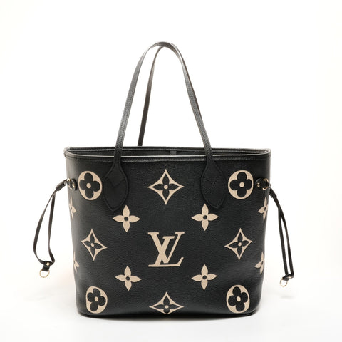 LOUIS VUITTON Neverfull MM Monogramm Empreinte Einkaufstasche schwarz WS26220