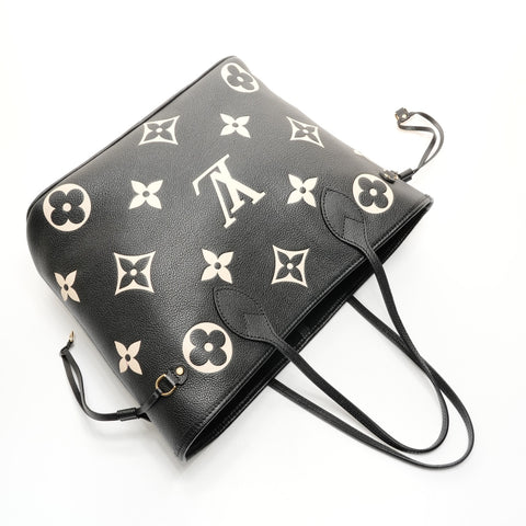 LOUIS VUITTON Neverfull MM Monogramm Empreinte Einkaufstasche schwarz WS26220