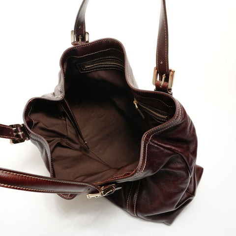 GUCCI Leder New Brit G Interlocking Umhängetasche Braun WS26225