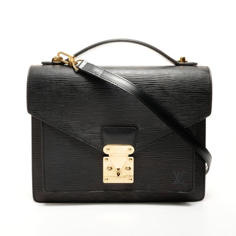 LOUIS VUITTON Epi Pochette Serie Dragonne manufactured in 2000 Shoulder Bag black WS26226