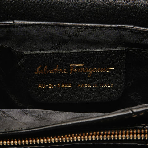 Salvatore Ferragamo Leather stitch Shoulder Bag black WS26227