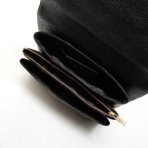 Salvatore Ferragamo Leather stitch Shoulder Bag black WS26227