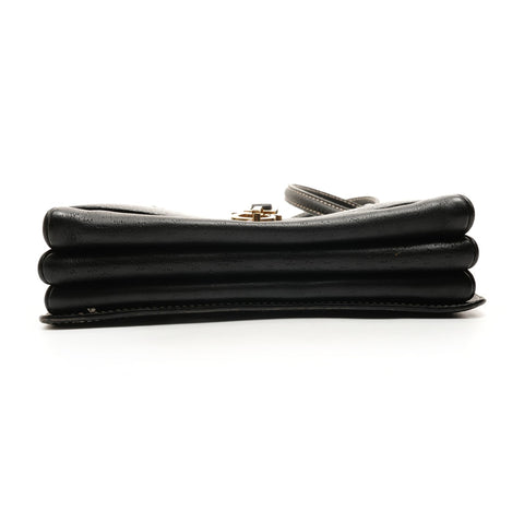 Salvatore Ferragamo Leather stitch Shoulder Bag black WS26227