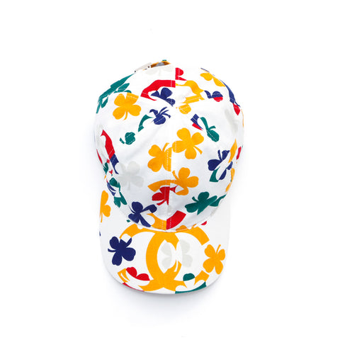 Chanel CHANEL Clover Icon Coco Mark 2000s Cap Cotton White x Multicolor WS2622