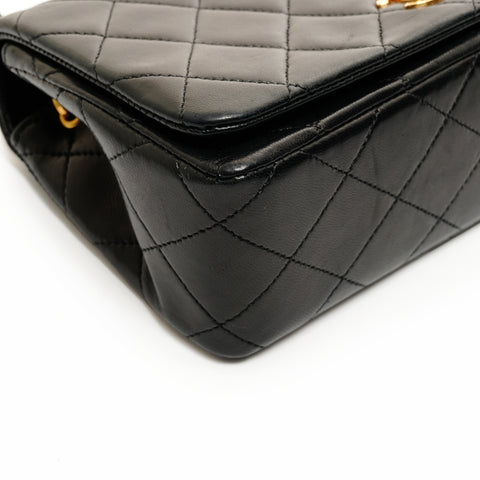 CHANEL No. 1 1989-1991 Mini Matelasse Lambskin Matelasse Shoulder Bag black WS26230