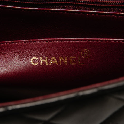 CHANEL No. 3 1994-1996 Diana 小羊皮中号单肩包黑色 WS26239