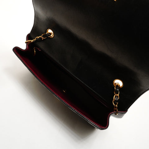 CHANEL No. 3 1994-1996 Diana 小羊皮中号单肩包黑色 WS26239