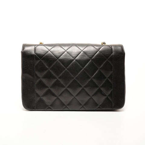 CHANEL No. 3 1994-1996 Diana 小羊皮中号单肩包黑色 WS26239