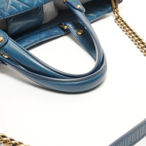 CHANEL 15th series 2011 Cabas Tote 2way Handbag blue WS26246