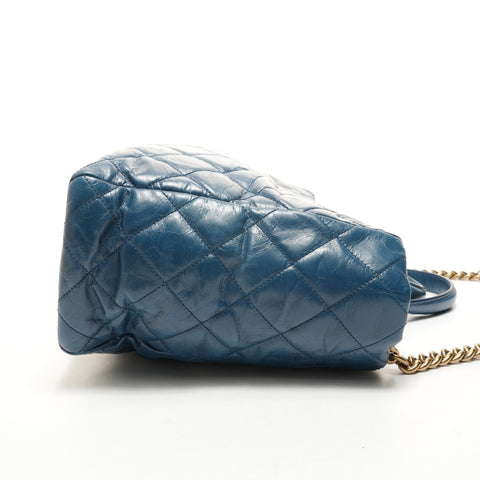 CHANEL 15th series 2011 Cabas Tote 2way Handbag blue WS26246