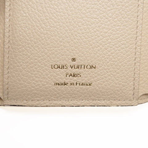 LOUIS VUITTON Zweifarbiges Monogramm Empreinte Portefeuille Victorine M80086 2020 Dreifach-Geldbörse beige WS26249